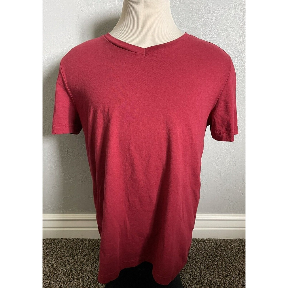 Arizona Jeans Co. Red Short‎ Sleeve V Neck T Shirts Mens Size Large
